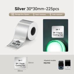 NIIMBOT M2 M3 Carbon Ribbon Laser Silver Matte Silver Thermal Transfer Sticker Outdoor Waterproof Network Organizer Tag