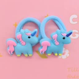2Pcs/Set Sweet Cake Ice Cream Shape Hair Accessories Colorful Nylon Headband Kids Ponytail Holder Scrunchie Ornaments Gift