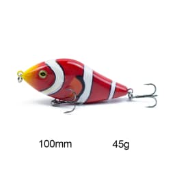 Hanlin Slow Sinking 10cm 45g Glider Jerkbait Wobblers for Big Game Fishing Pike Musky Fishing Lure Buster Artificial Bait Tackle
