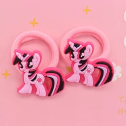 2Pcs/Set Sweet Cake Ice Cream Shape Hair Accessories Colorful Nylon Headband Kids Ponytail Holder Scrunchie Ornaments Gift