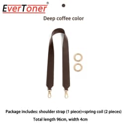 EverToner Wide Shoulder Strap Adjustable Replacement Bag Strap Double-sided Solid Color For l-v neverfull Belts Bag accessory