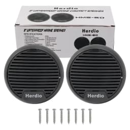 Herdio 3'' 2PCS Waterproof Marine Speakers Full Range Audio Motorcycle Speaker Stereo System With MAX Power 140W For Boat UTV