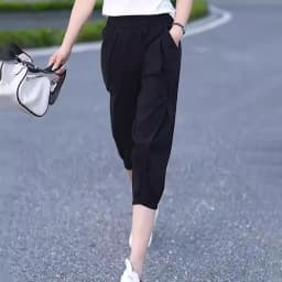 Ice Silk Seven-Quarter Harem Pants Women's Summer New High Waist Slimming Casual Sports Versatile Quick Dry Pants
