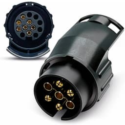 13 Pin to 7 Pin Trailer Adaptor Caravan Truck Towbar Car Towing Plug Adapter 12V Waterproof Electric Socket Converter Connector
