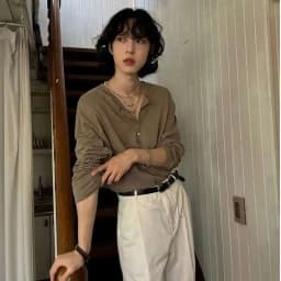 IEFB Korean Style Men's T-shirts Loose Button Design Pullover Tops Casual Solid Color Long Sleeve Male Tees Simple New 9C6913