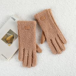 Winter Keep Warm Touch Screen Suede Gloves Women Fashion Elegant Personality Windproof Prevent Cold Add Velvet Thickened