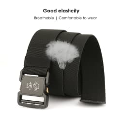 KOLBER 5cm Elastic Belt Men Aluminum Alloy Quick Release Buckle Tactical Outdoor Casual Belt 2 inch Hiking Stretch Girdle Male