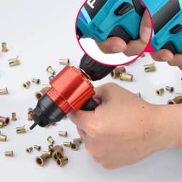 Rivet Nut Gun Riveting M3~M8 Cordless Rivet Drill Electric Adapter Insert Nut Tool, Can Be Used In Manual And Electric Mode