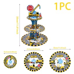 Construction Party Disposable Tableware Birthday Decoration Boy Baby Shower Excavator Truck Tractor Construction Birthday Decor