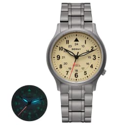 BERNY Full Titanium Watches for Men Outdoor Quartz Men's Field Wristwatch Super Luminous Sapphire Easy Read Watch