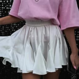 Talenza Women's White Mini Skirt A Line High Waist Sexy Cute Ruffle Retro Tennis Skirt Black Elastic Waist Skirt Summer Skirts
