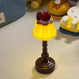 Pudding Creative LED Desk Lamp Cute Night Light Bedroom Eye Protection Lamps for Bar Room Home Decor Atmosphere Light Kids Gifts