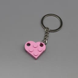 3176 DIY Heart Key Ring Necklace Toys for Children Coupling Plate 2x3 with Rounded End and Pin Hole MOC Building Block Brick