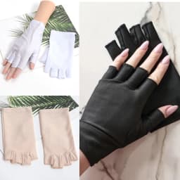 1 Pair Black Summer Half Fingers Gloves Breathable Thin Semi-Finger Driving Women Sunscreen Fingerless Elasticity Work Mittens