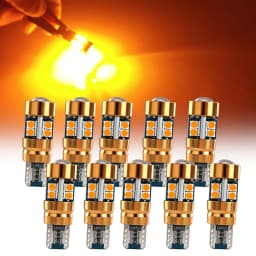 2/6/10PCS LED Signal Light Bulb Package 3030 12V 24V DC Orange Amber 158 175 Position 2821 Parking 2827 2525 T10 Car Truck Bulbs