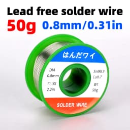 Sn99.3Cu0.7 Lead-Free Solder Wire Rosin Core Tin Wire 0.5mm 0.8mm 1.0mm 50g