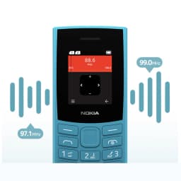 Nokia 105 4G 2023 Feature Phone 1450mAh Battery FM Radio Call Recording with Hebrew Keyboard Dual SIM Bluetooth 5.0