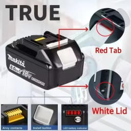 100% Genuine Original BL1860B 18V 6Ah Lithium Battery for BL1850B BL1840B Cordless Drill Impact Wrench Driver Power Tools