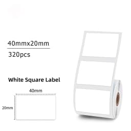 1Roll 40x20mm Compatible M110 M120 M220 M200 Self-Adhesive Laser Thermal Paper for Munbyn/Nelko PM220 E210 P50
