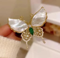 Luxury Snowflake Pearl Crystal Brooch Large Snowflake Flower Brooch Pins Fashion Exquisite Women's Jewelry