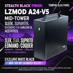 2025 Spot Lzmod Mini A24-V5 2.0 Dual Slot Single Display 1U Power Supply ITX Chassis with Double-Sided Chamfering