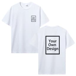 Custom Cotton Customized Print Short Sleeve T Shirt Summer Tops Tees DIY Your Like Photo Or Logo Cotton T-shirt Men Clothing