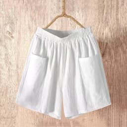Cotton Linen Loose Fit Summer Thin White Casual Pants High Waist Nine Points Harlan Pants for Women Commute Sle Korean Version