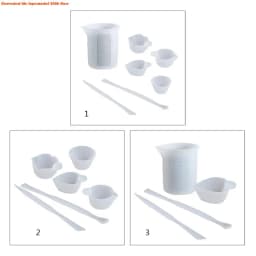NEW 4-7pcs 1 Set Reusable Resin Art Mixing Measuring Cups Silicone Stir Stick Epoxy Mold Jewelry Making DIY Tool