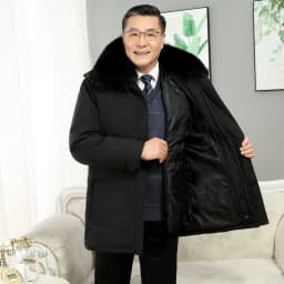 Windbreaker Men's Down Coats And Parkas Winter Jacket Man White Goose Down Jacket Puffer Jackets Padding Detachable Inner HXY196