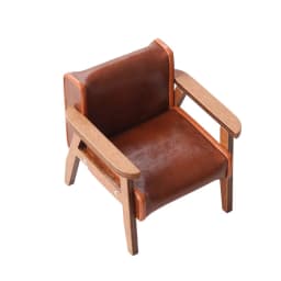 1:12 Dollhouse Miniature Sofa Leather Sofa Single/Double Chair Furniture Model Living Room Decor Toy Doll House Accessories
