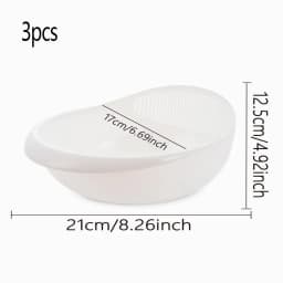 1/3pcs- Colander Rice Bowl Drain Basket Fruit Bowl Washing Drain Basket with Handle Washing Basket Home Kitchen Organizer