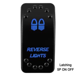 Waterproof Rocker Switch with Blue LED | 12V/24V Latching & Momentary (SPST/ DPDT) | for Marine, UTV, ATV, RZR, Automotive