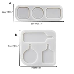 Miniature Food Candy Biscuits Tray Silicone Mold Mini Dessert Tray Plate Uv Resin Mold Food Play Round Keychain Silicone Mold