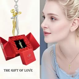 45cm Length Movable Lover Hug Copper Pendant Necklace Neck Hanging Jewelry Men Women Valentine's Day Gift Drop Shipping