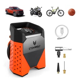ETENWOLF ZEPHYR S3C 7800mAh Portable Air Compressor Suitable for Cars, Motorcycles, Cycling Balls 100% Duty Cycle Car Tire Inflator