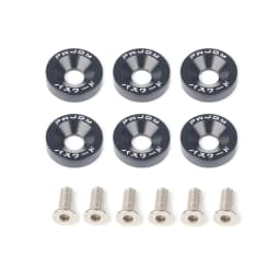 M8 Aluminum 6 Pcs/Pack Car Modified Hex Fasteners Fender Washer JDM Bumper Engine Concave Screws