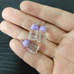 10pcs Cute 1:12 Simulation Mini Milk Bottle Feeding Bottles Miniature Baby Bottle DIY Dollhouse Miniature Accessories