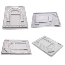 2Pcs Gray Flock Beads Tray Design Boards DIY Beading Bracelet Tools Jewelry Storage Box Tray Diy Jewelry Making