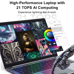 Ninkear N16 Pro Laptop Intel Core Ultra 5 115U, 16GB LPDDR5 RAM 1TB SSD, 16 Inch 2.5K IPS 120Hz Display, 100% SRGB, WiFi 6, Backlit Keyboard, Fingerprint Unlock, 65W USB-C Charging, Metal Body, Notebook for Office Work, Study and Multitasking