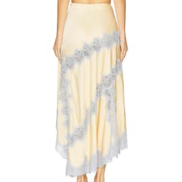 Holiday Lace Patchwork Simple Maxi Skirts, Women Spring Summer High Waist Chic Irregular Skirts, 2025 Casual Loose Ladies Skirts