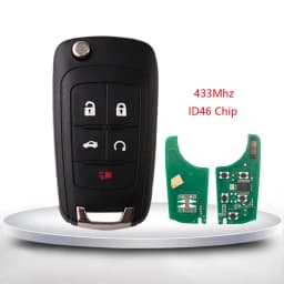 433Mhz 2 Buttons Remote Key For Vauxhall Opel Astra J Corsa E Insignia Zafira C 2009-2015 Transponder Chip ID46 315Mhz Flip Car