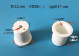 10PCS Ceramic Insulating Beads Ceramic Sleeve T-Casing Electric Heating Tube High Temperature Insulating Ceramic Plug