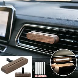 NEW Wood Car Air Vent Diffuser Refillable, Car Fragrance Clip Diffuser, Car Aromatherapy Diffuser Long-Lasting Home Fragrance