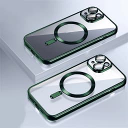 Original Magnet Plating Magnetism Case For Iphone 17 Air 11 12 13 14 15 Plus 16 Pro Max Magsafe Clear Cover Camera Lens Protect
