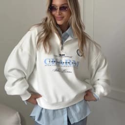 American Retro Badge Sweatshirts Zipper Turn-down Collar Pink Blouse Hoodies Fashion Sports Women Streetwear Autumn Large Size