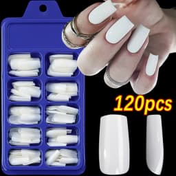 100pcs Black Almond Fake Nail Mid-length Solid Color Artificial Nail Removable Press On Nails Tip Almond Nail Art False Nail