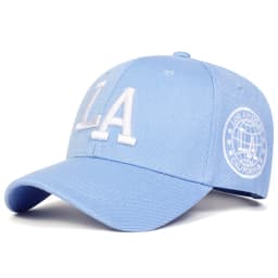Unisex LA Letter Embroidery Snapback Baseball Caps Spring and Autumn Outdoor Adjustable Casual Hats Sunscreen Hat