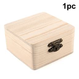 8x8x4.7cm Plain Natural Wooden Packing Box Storage Box Gift Box Wooden Storage Box Home Sundries Storage Box