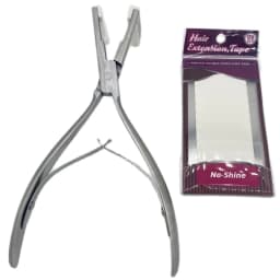 1 PC 7 Inch Silver Stainless Steel Pliers for Tape Hair Extension Tape Sealing Pliers Keratin Hair Extensions Tools