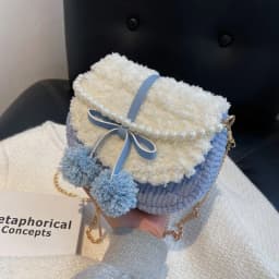 Yarn Crossbody Bag Kit Mesh Yarn Bag Kit Hand-Sewn Bag Kit Easy-To-Use For Beginner Crafting Gift For Girlfriend